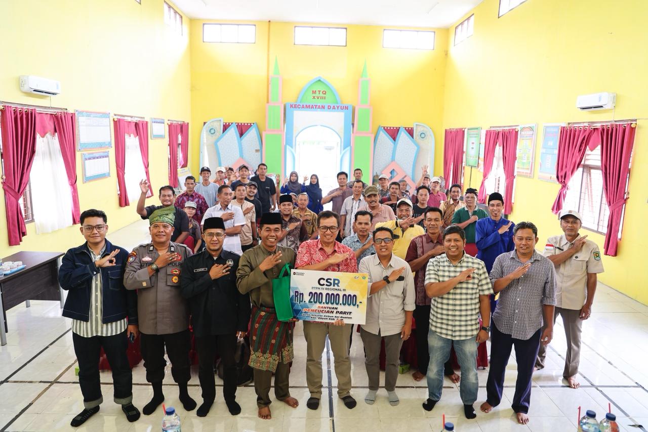 PTPN IV PalmCo Bantu Atasi Banjir di Dayun, Gelontorkan Rp200 Juta untuk Normalisasi Kanal