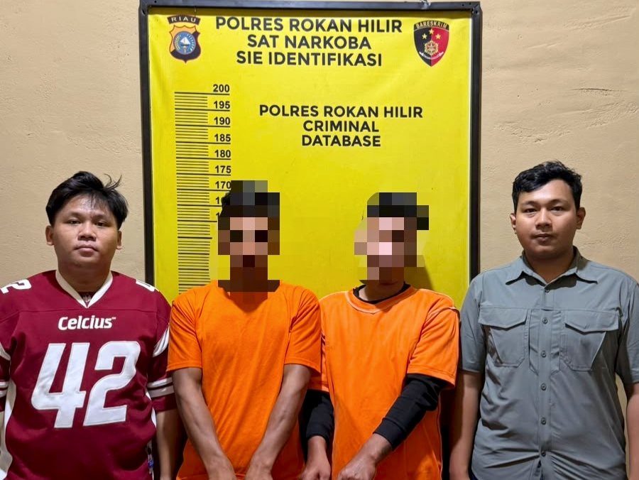 23,15 Gram Sabu Ditemukan dalam Kamar Wisma, Dua Pria Diamankan Polres Rohil