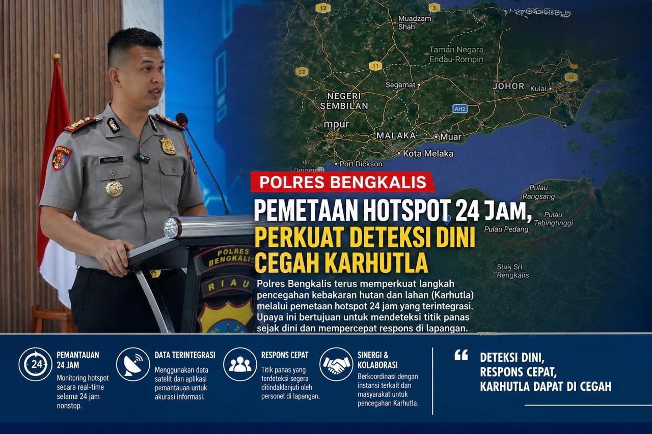 Hotspot Karhutla di Bengkalis Terus Menurun, Hanya Tersisa Satu Titik Kategori Medium di Rupat