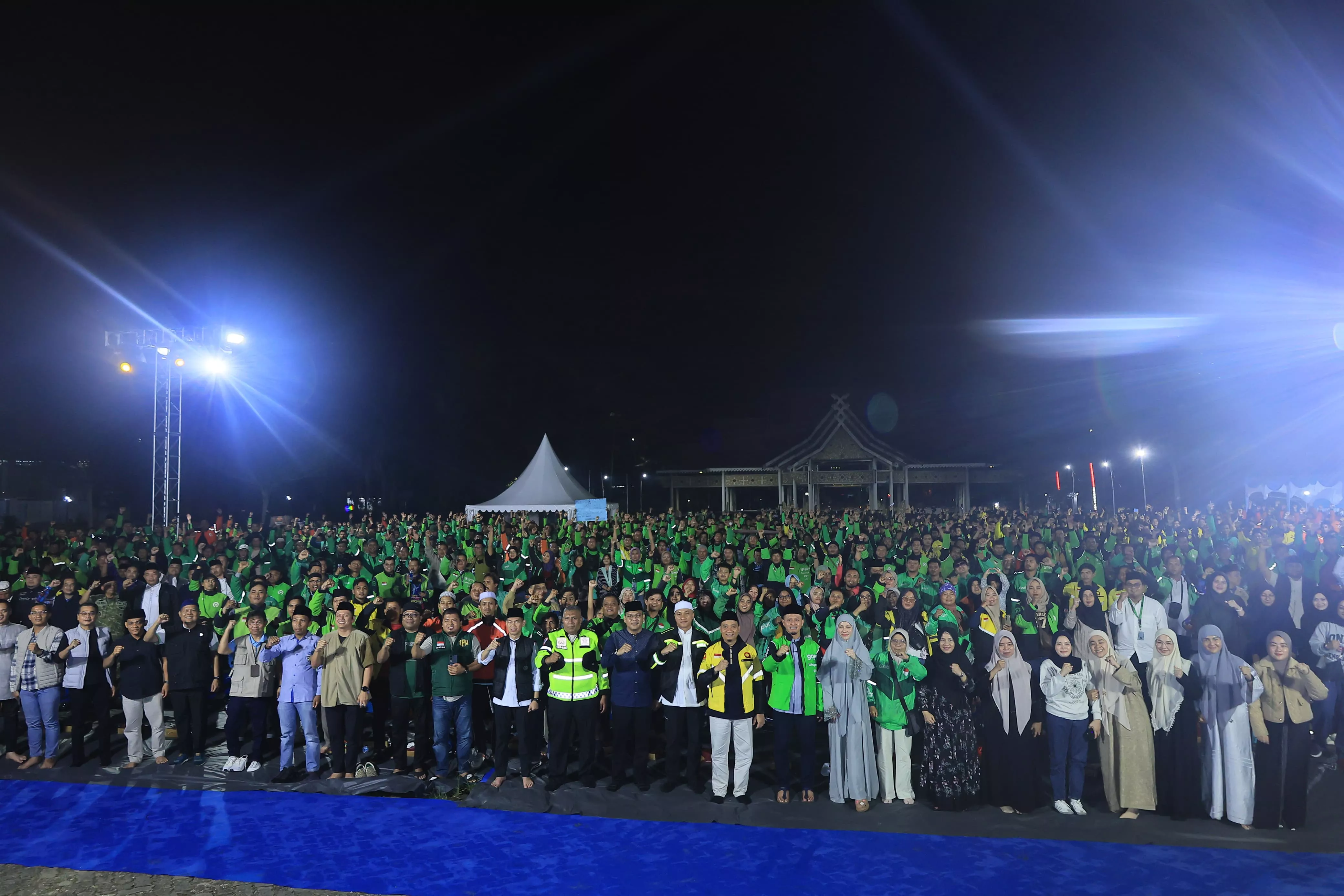 Santap Sahur Bersama Ribuan Driver Ojol, Wako Agung Bagikan Santunan Hingga Sepeda Motor 