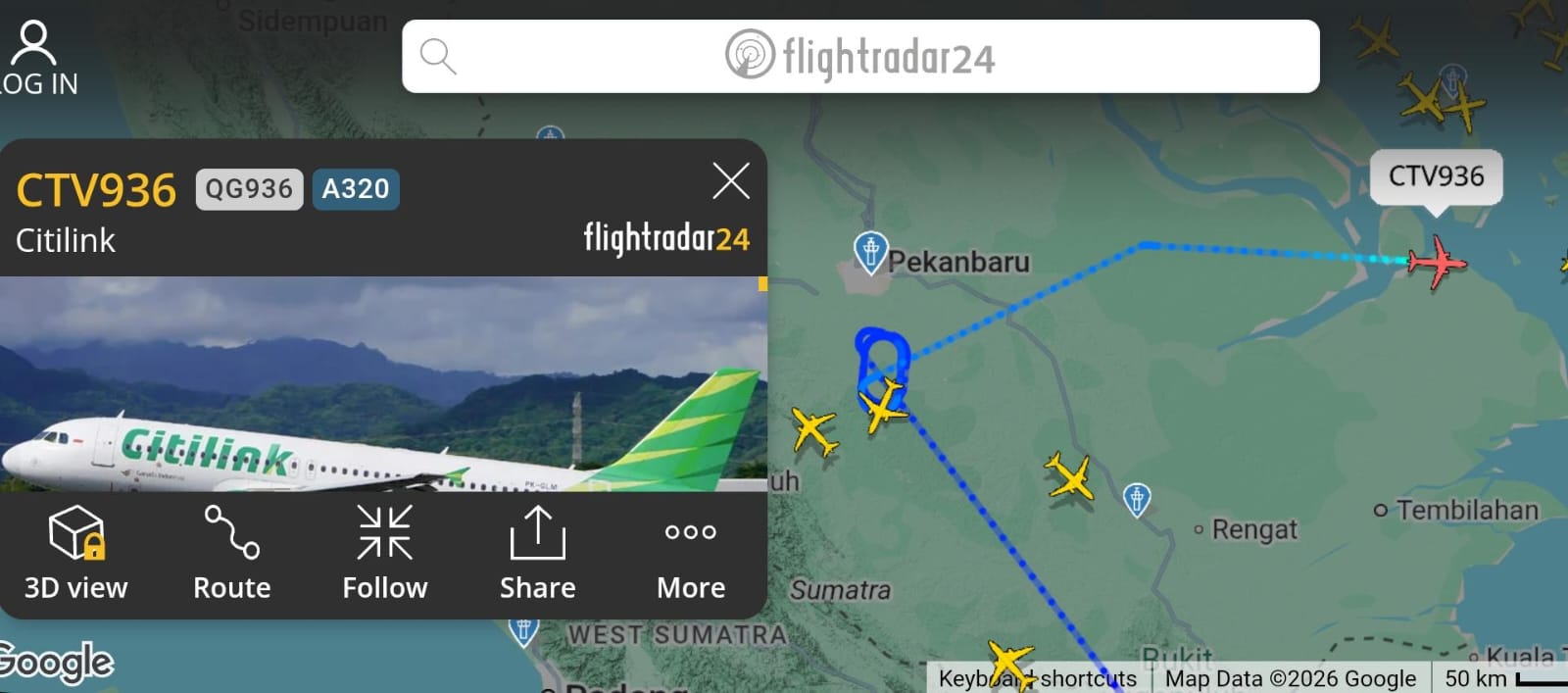 Sempat Berputar di Langit Pekanbaru, Citilink Dialihkan ke Batam, Pelita Air Berhasil Mendarat