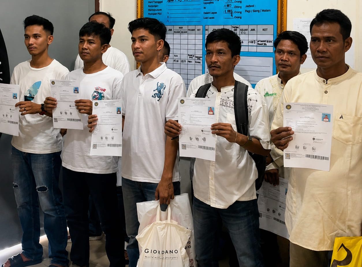 15 Warga Binaan Lapas Kelas IIA Pekanbaru Terima Pembebasan Bersyarat