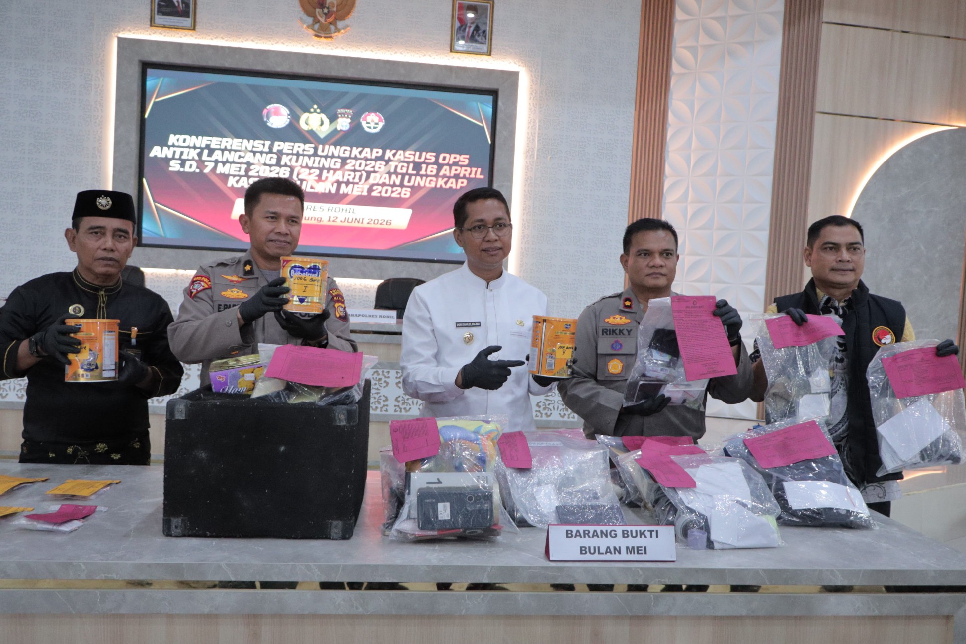 Operasi Antik Lancang Kuning 2026, Polres Rohil Sita Ribuan Butir Ekstasi