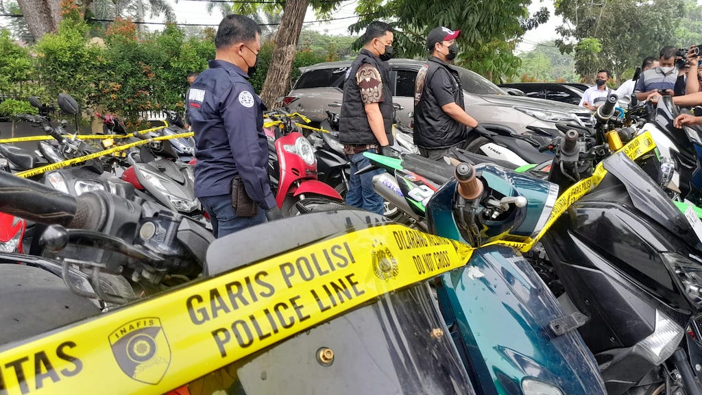 Jaringan Curanmor di Pekanbaru-Kampar Dibongkar, 44 Motor Diamankan