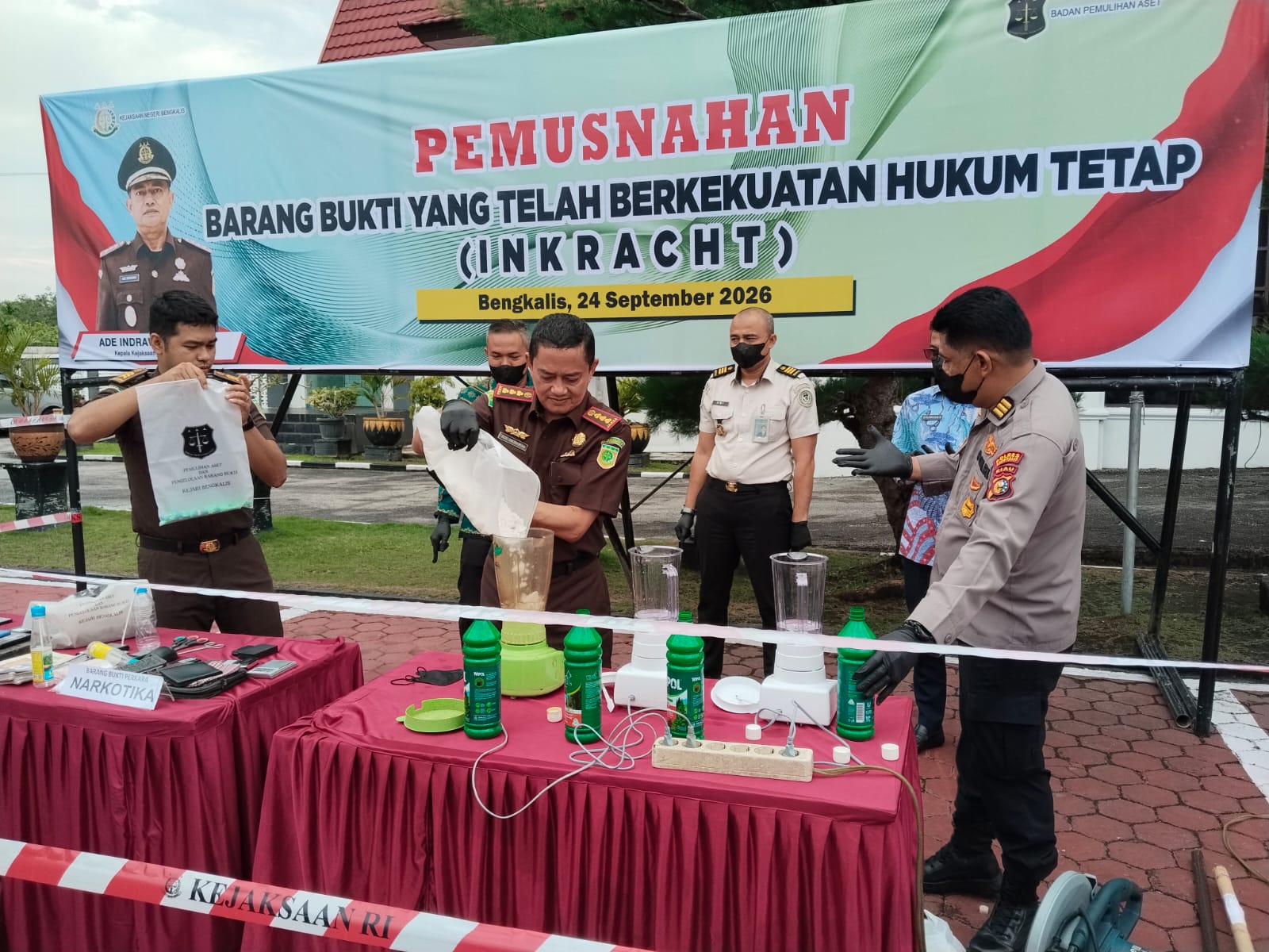 Kejari Bengkalis Musnahkan Barang Bukti 111 Perkara Inkracht, Didominasi Kasus Narkotika