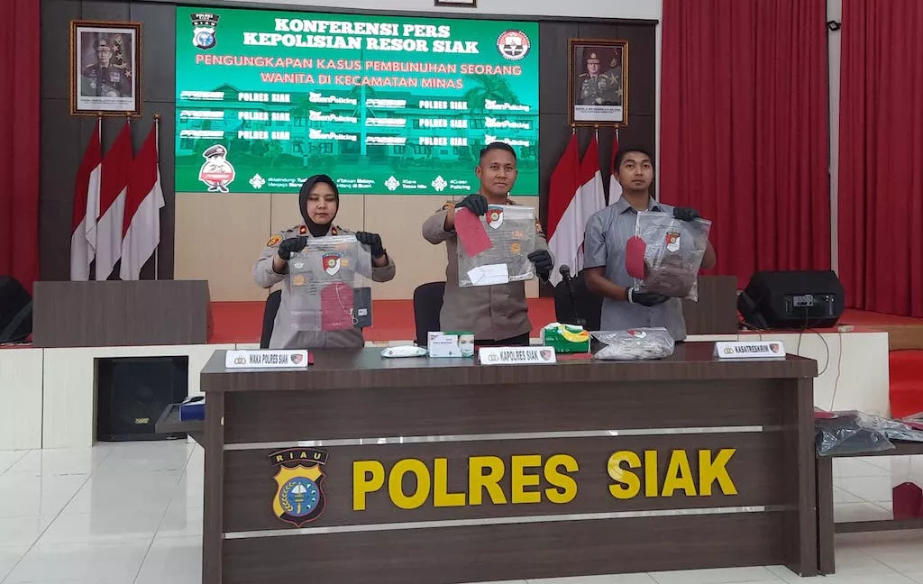 Polres Siak Ungkap Pembunuhan Wanita di Minas, Pelaku Sakit Hati Ditolak Pinjaman