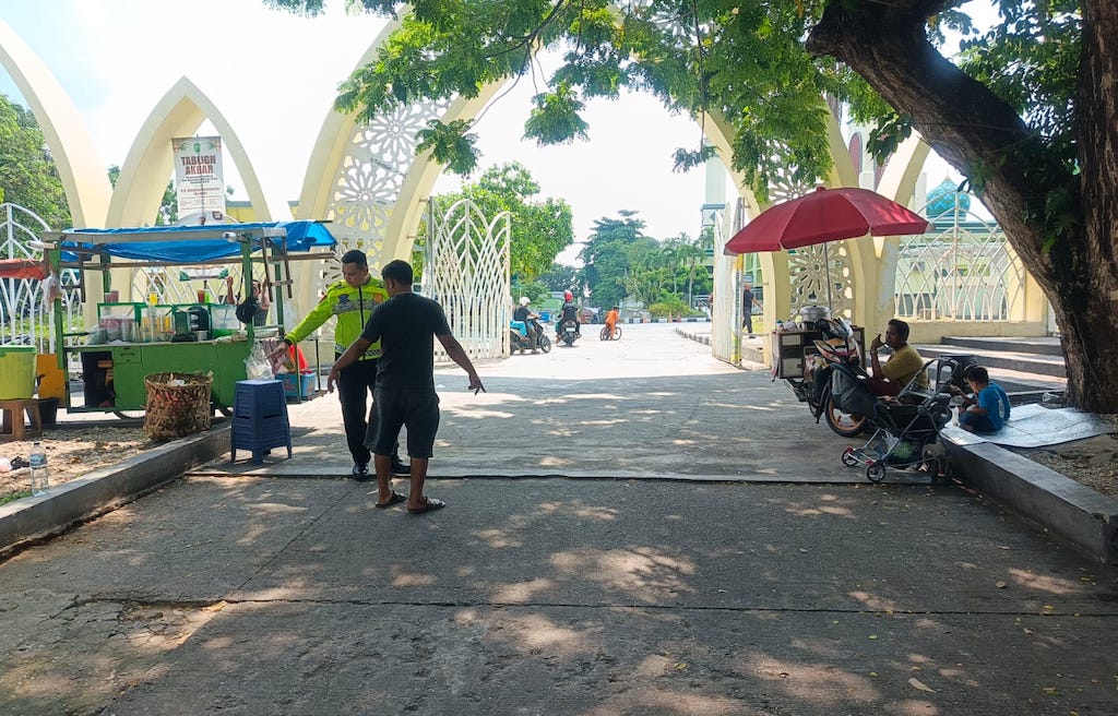 Balita Tewas Ditabrak Avanza di Depan Masjid Agung An-Nur Pekanbaru