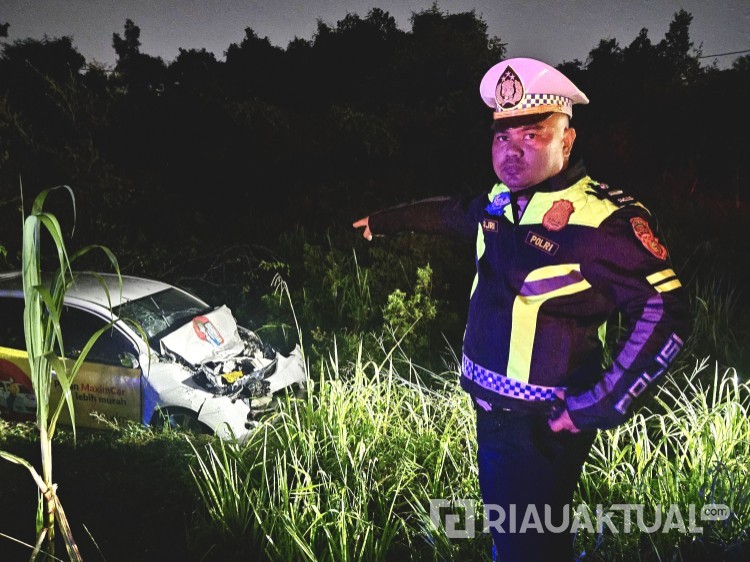 Bus Pelangi Tabrak Mobil di Pekanbaru, Driver Maxim Tewas