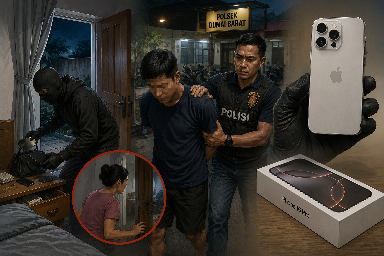 Residivis di Dumai Diduga Bobol Rumah dan Ambil iPhone 16 Pro