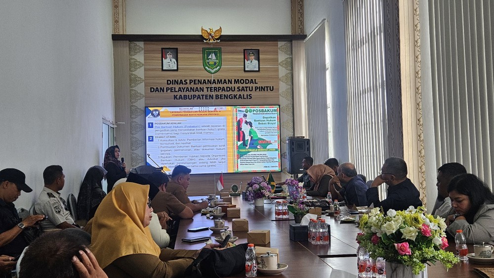 Sosialisasikan Hukum dan Kampanye Zona Integritas, PN Bengkalis Ingatkan Warga Kurang Mampu Manfaatkan Posbakum