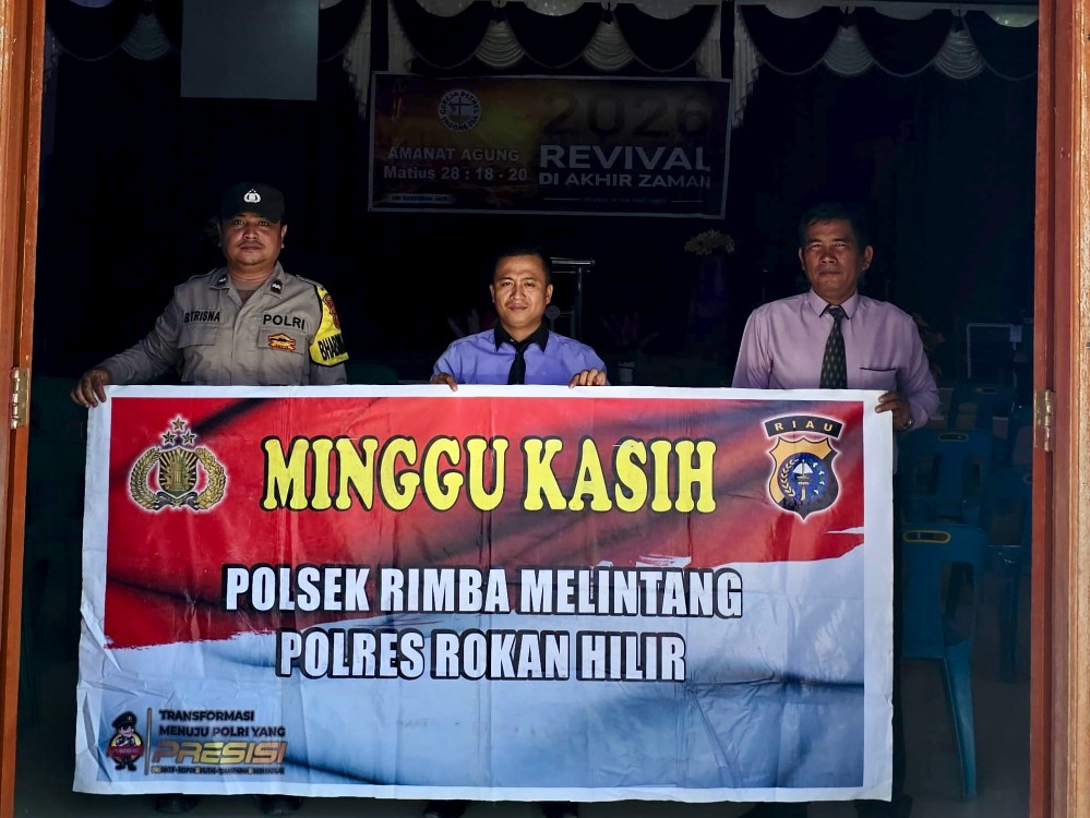 Minggu Kasih di GBI Seremban Jaya, Polsek Rimba Melintang Ingatkan Jemaat Waspada Kejahatan dan Narkoba