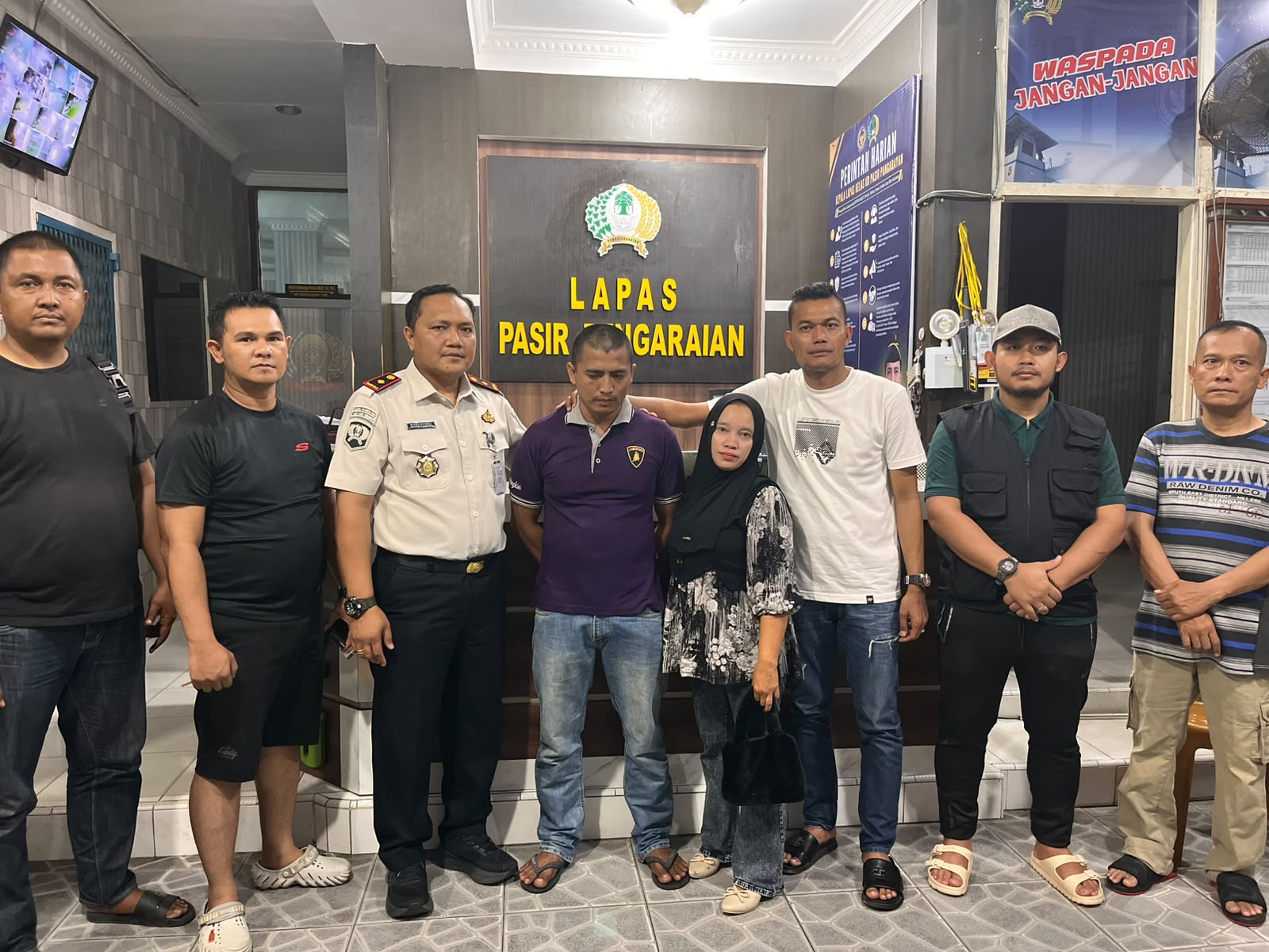 Tahanan Kabur Diserahkan Keluarga Kembali ke Lapas Pasir Pengaraian