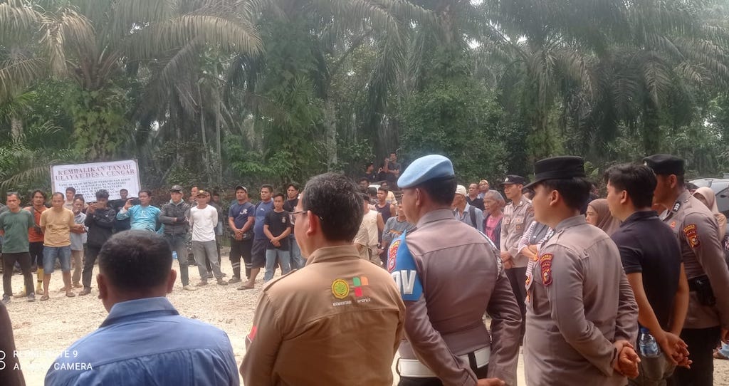Massa AMPN Cengar Demo PT Agrinas, Tuntut Hak 20 Persen dan Kembalikan Tanah Ulayat
