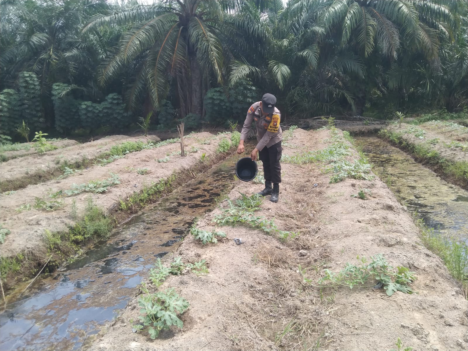Sambangi Petani, Polisi di Rohil Dukung Program Asta Cita Presiden 