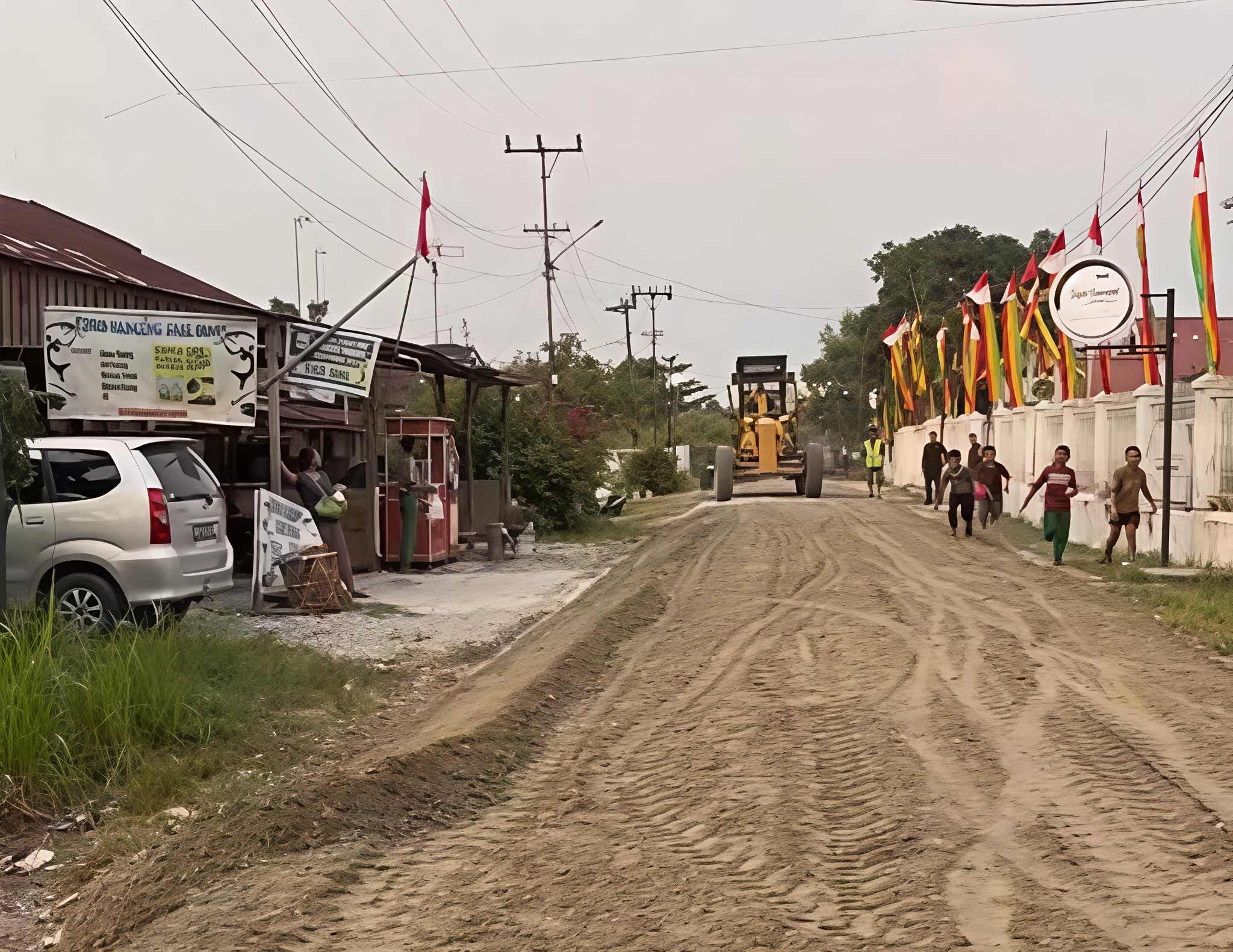 Belasan Tahun Tak Tersentuh Perbaikan, Pemko Pekanbaru Aspal Jalan Pesisir Rumbai