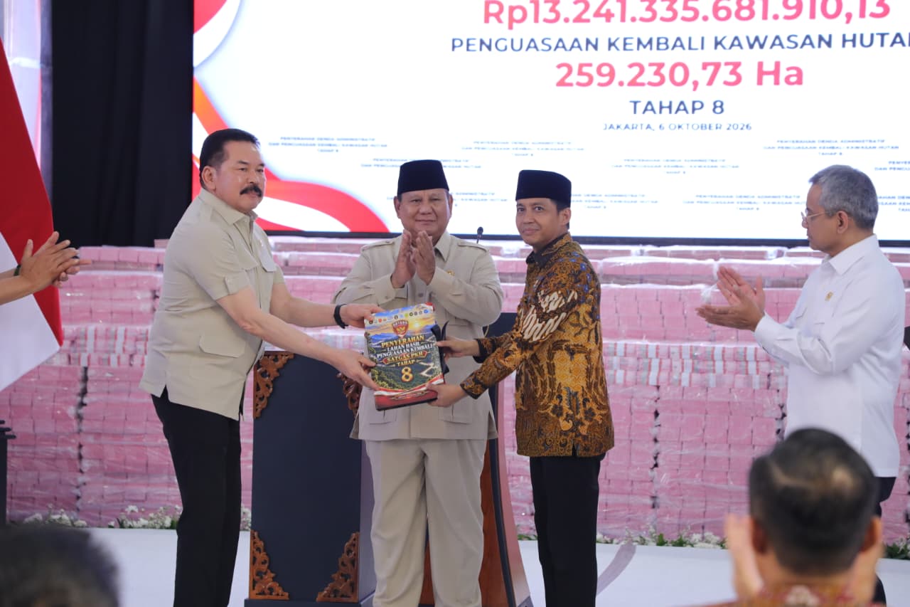 Satgas PKH Serahkan Rp13,2 Triliun ke Negara, Kuasai Kembali 6,2 Juta Hektare Kawasan Hutan