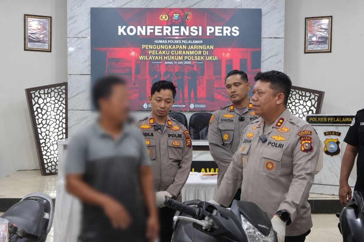 Terlilit Utang, Pria di Pelalawan Nekat Curi 2 Motor hingga Dijual ke Inhu