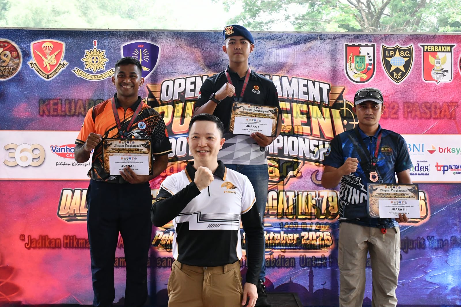 Penembak Brimob Riau Juara I Pistol Eksekutif di Pulanggeni Shooting Championship