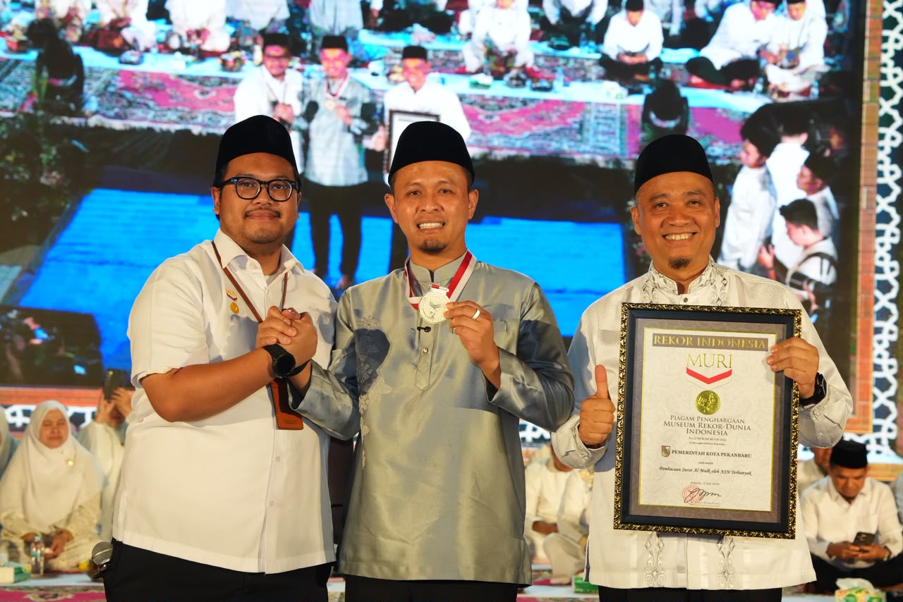 Pekanbaru Kembali Pecahkan Rekor MURI, 9.184 ASN Mengaji Tutup Rangkaian HUT Pekanbaru ke-242