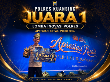 Polres Kuansing Juara 1 Inovasi Nasional, Raih Penghargaan dari Kapolri