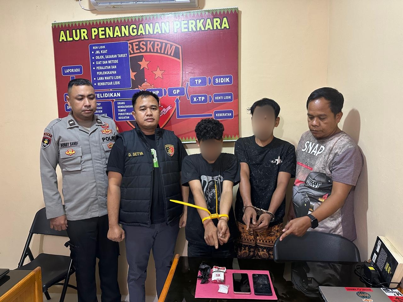 Polisi Tangkap 2 Pria di Kuansing, Sabu 15 Gram Ditemukan di Semak-semak