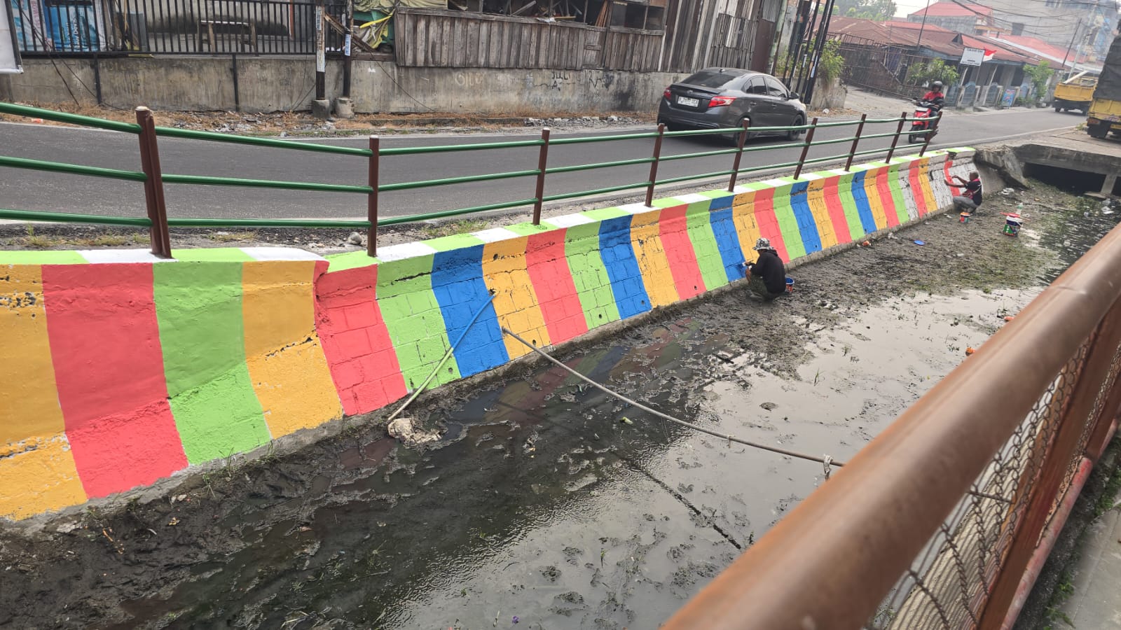 Parit Jalan Pembangunan Pekanbaru Disulap Lebih Cantik, Pemko Gandeng Swasta Lewat CSR
