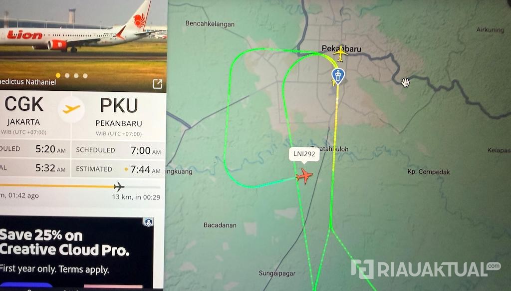 Lion Air Gagal Mendarat di Pekanbaru, Dialihkan ke Batam akibat Jarak Pandang Rendah
