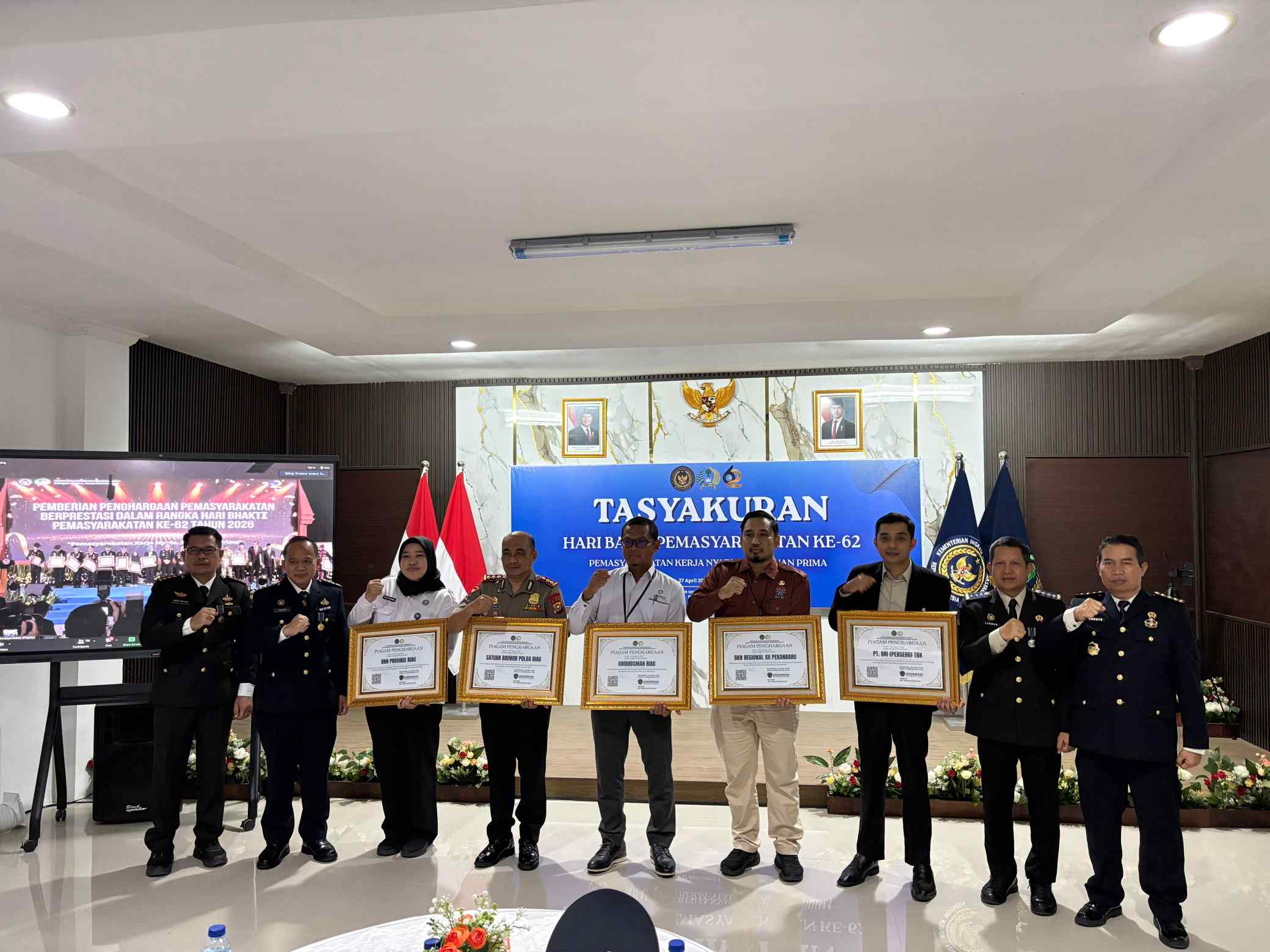 Brimob Polda Riau Raih Penghargaan di Hari Bakti Pemasyarakatan ke-62