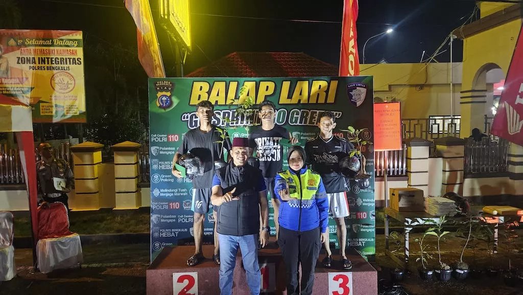 Go Spirit Go Green Bengkalis, 113 Pelari Ramaikan Lomba Usai Tarawih