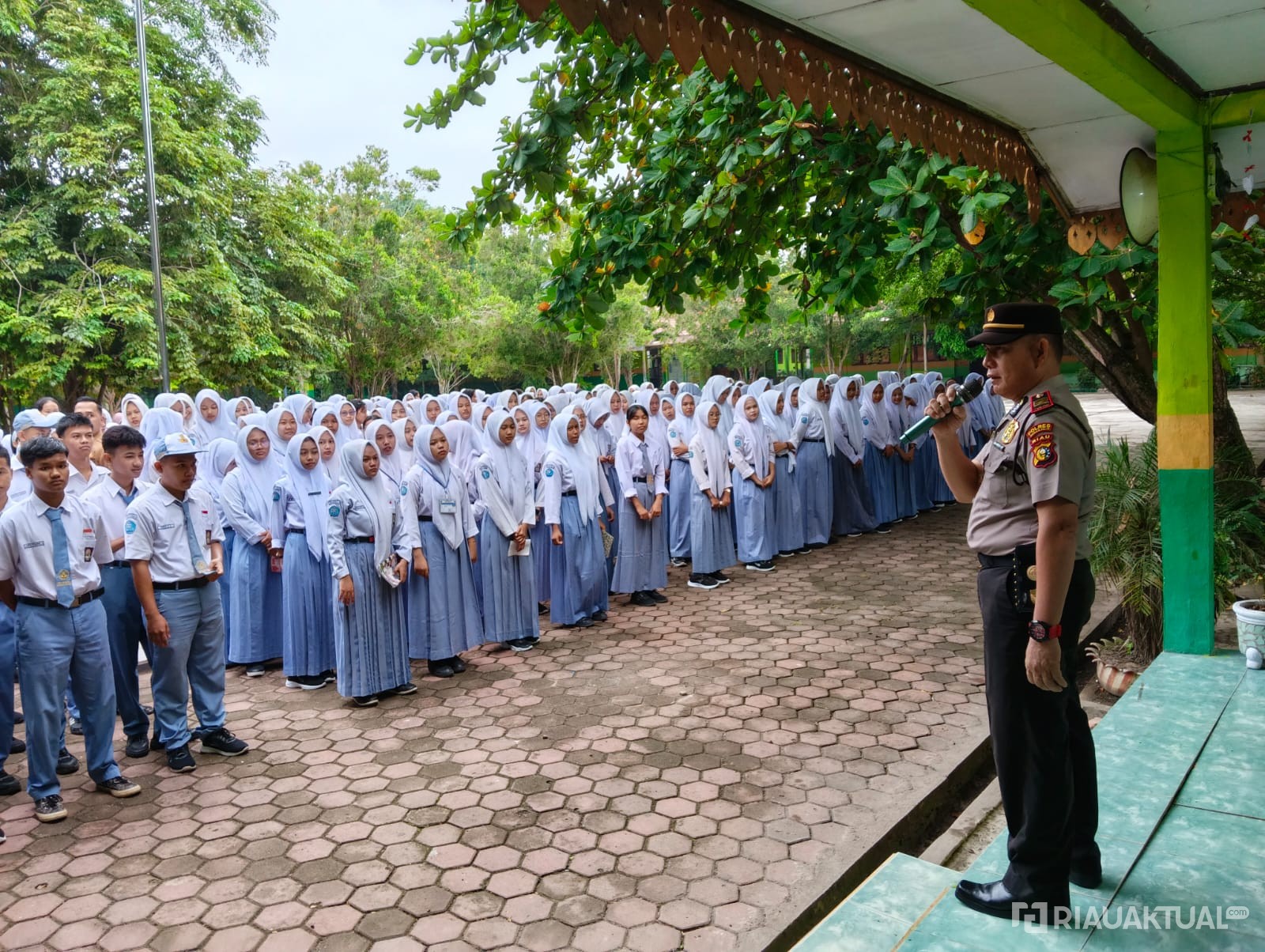 Polres Rohil dan 13 Polsek Serentak Edukasi Bahaya Narkoba ke Pelajar