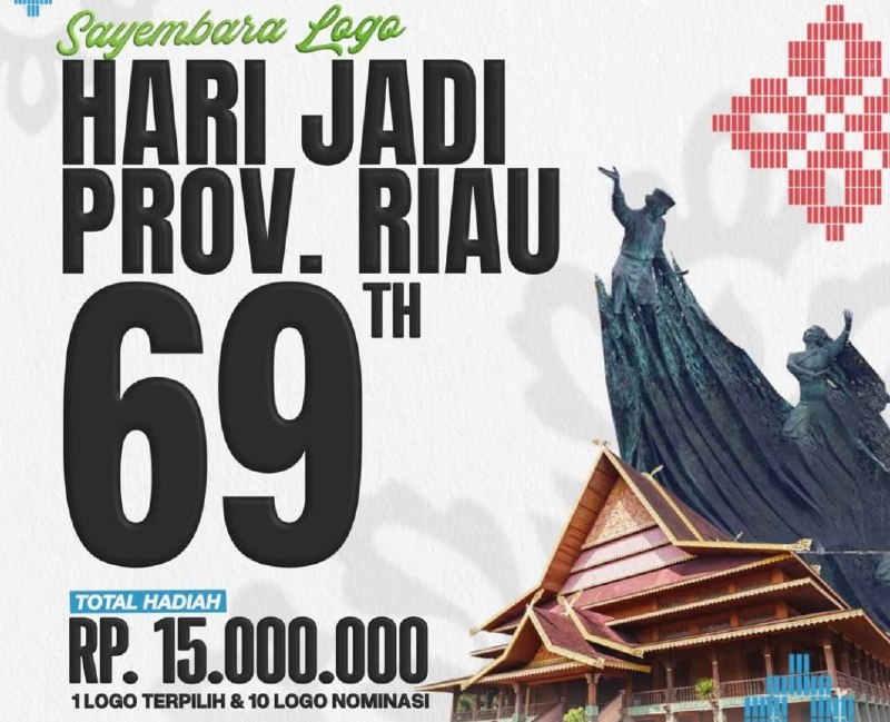 Pemprov Riau Buka Sayembara Logo Hari Jadi, Total Hadiah Capai Belasan Juta Rupiah