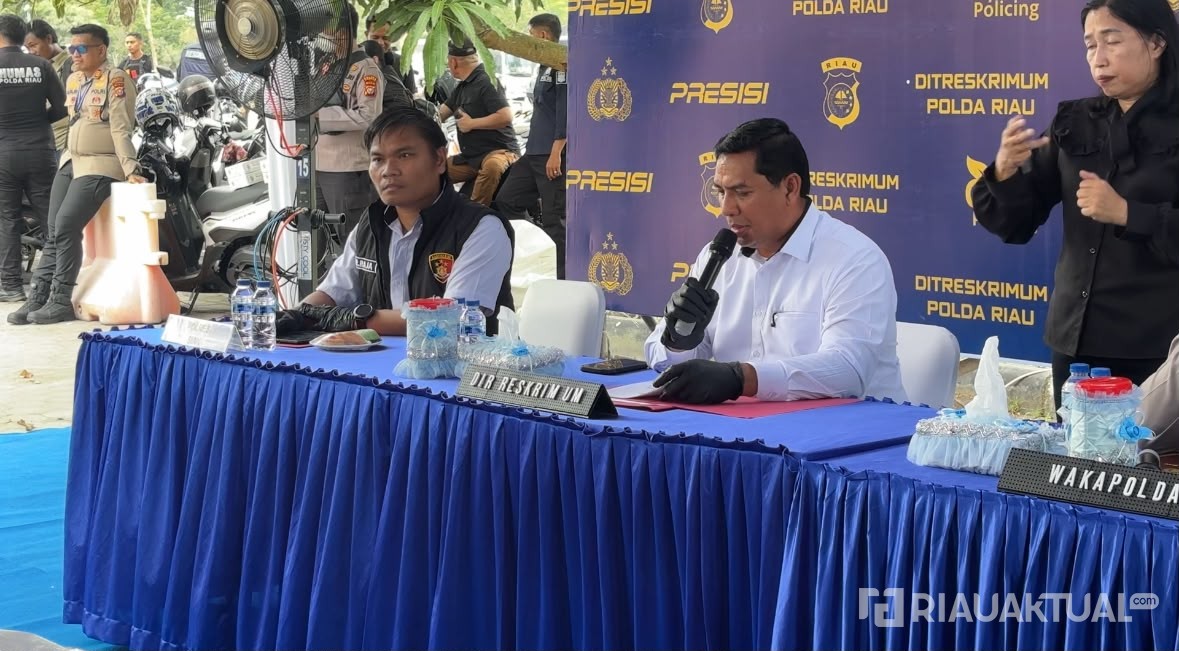 Polda Riau Sita 60 Motor Curian, Sindikat Curanmor Terhubung Grup WhatsApp