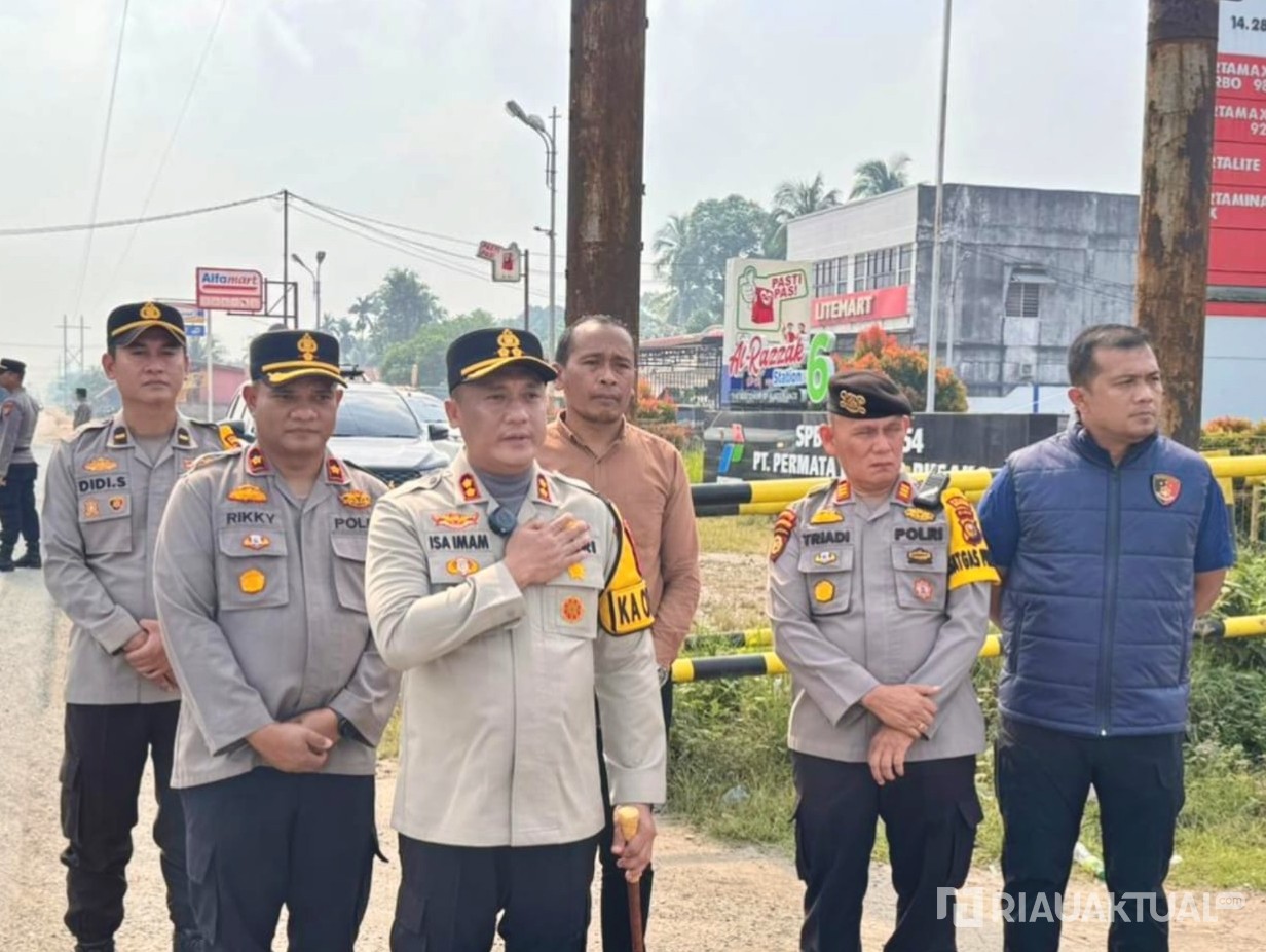 Kapolres Rohil Turun Langsung Pantau Arus Balik, Lalu Lintas Ramai Lancar