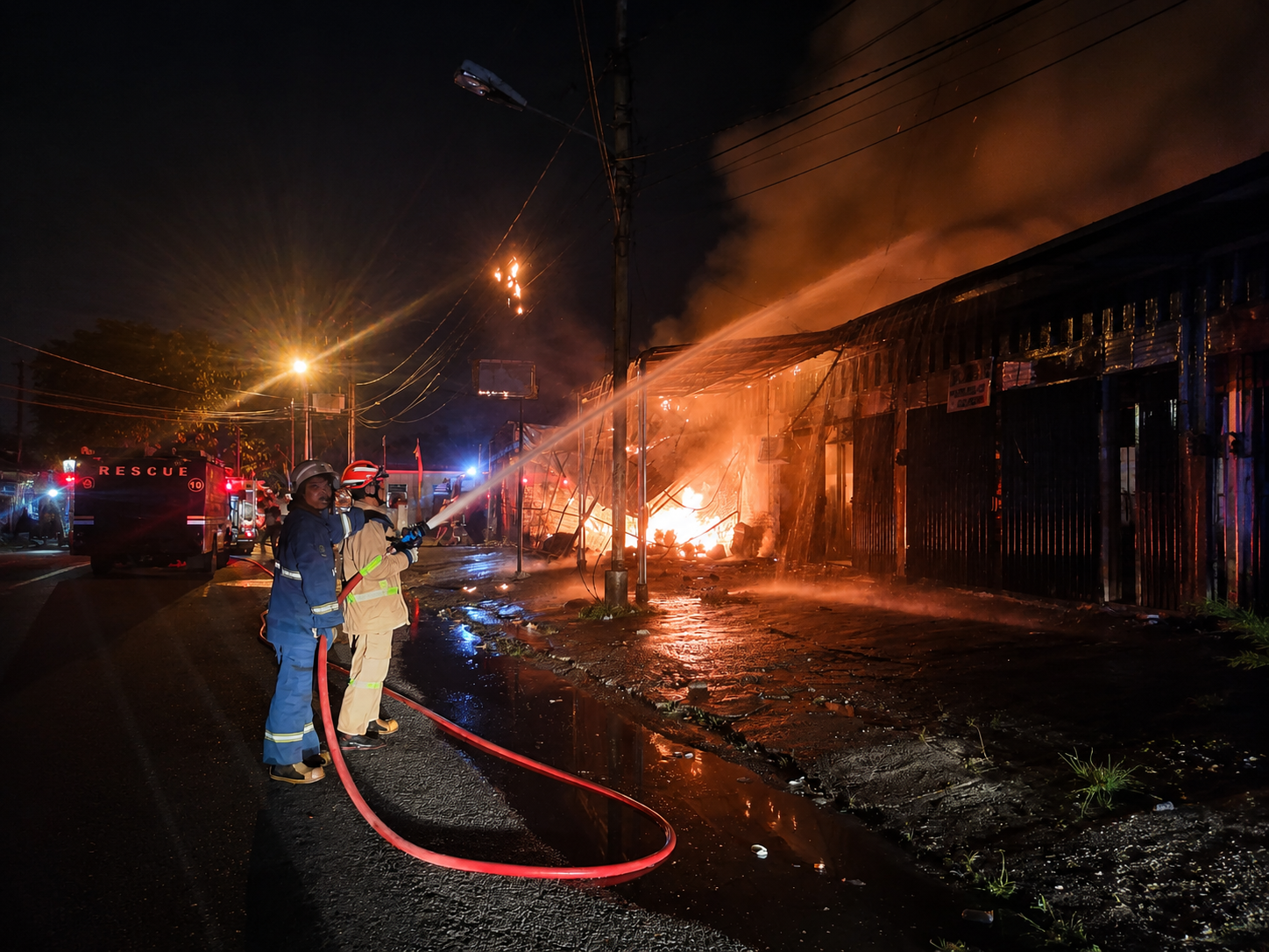 Kebakaran di Jalan Belimbing Pekanbaru Hanguskan Lima Kios
