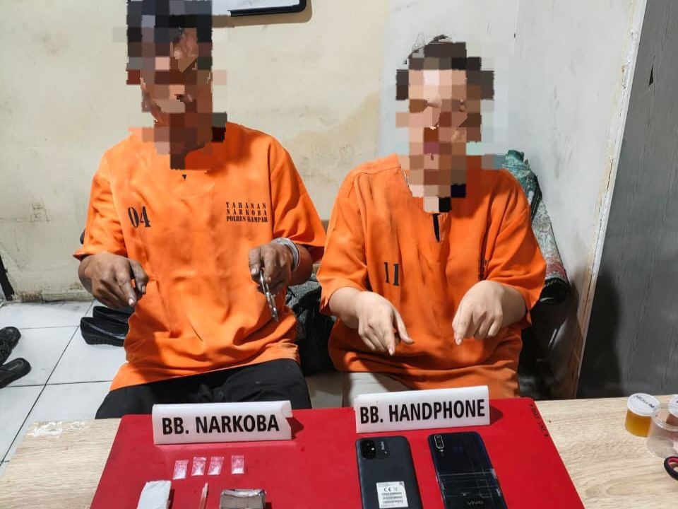 Tersandung Narkoba, Sepasang Kekasih Ditangkap Polres Kampar