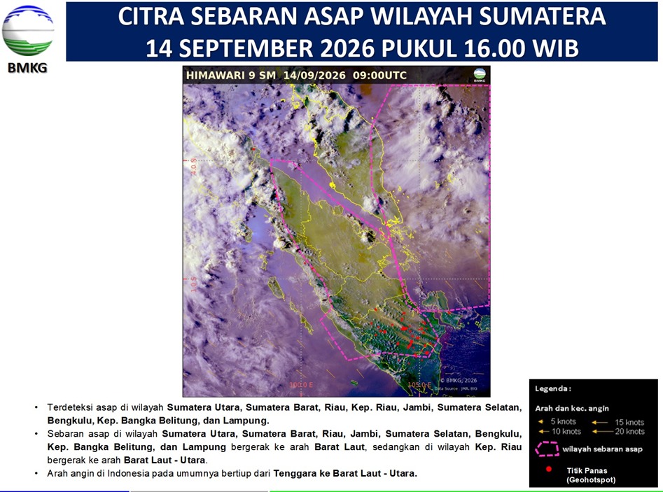 BMKG Ungkap Riau Terdampak Asap Kiriman dari Wilayah Selatan