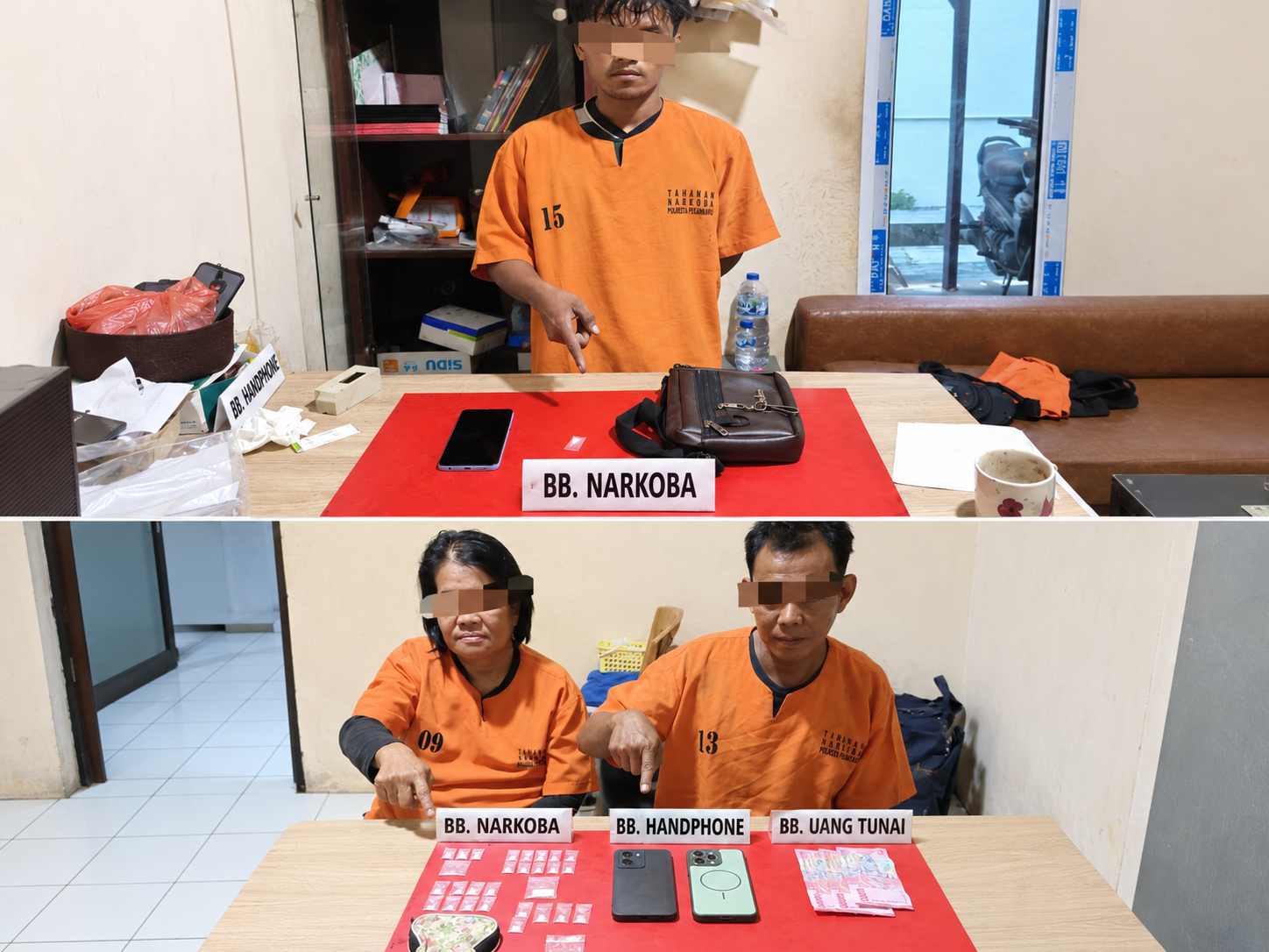Pasutri dan Pengguna Sabu di Kampar Diamankan Polisi