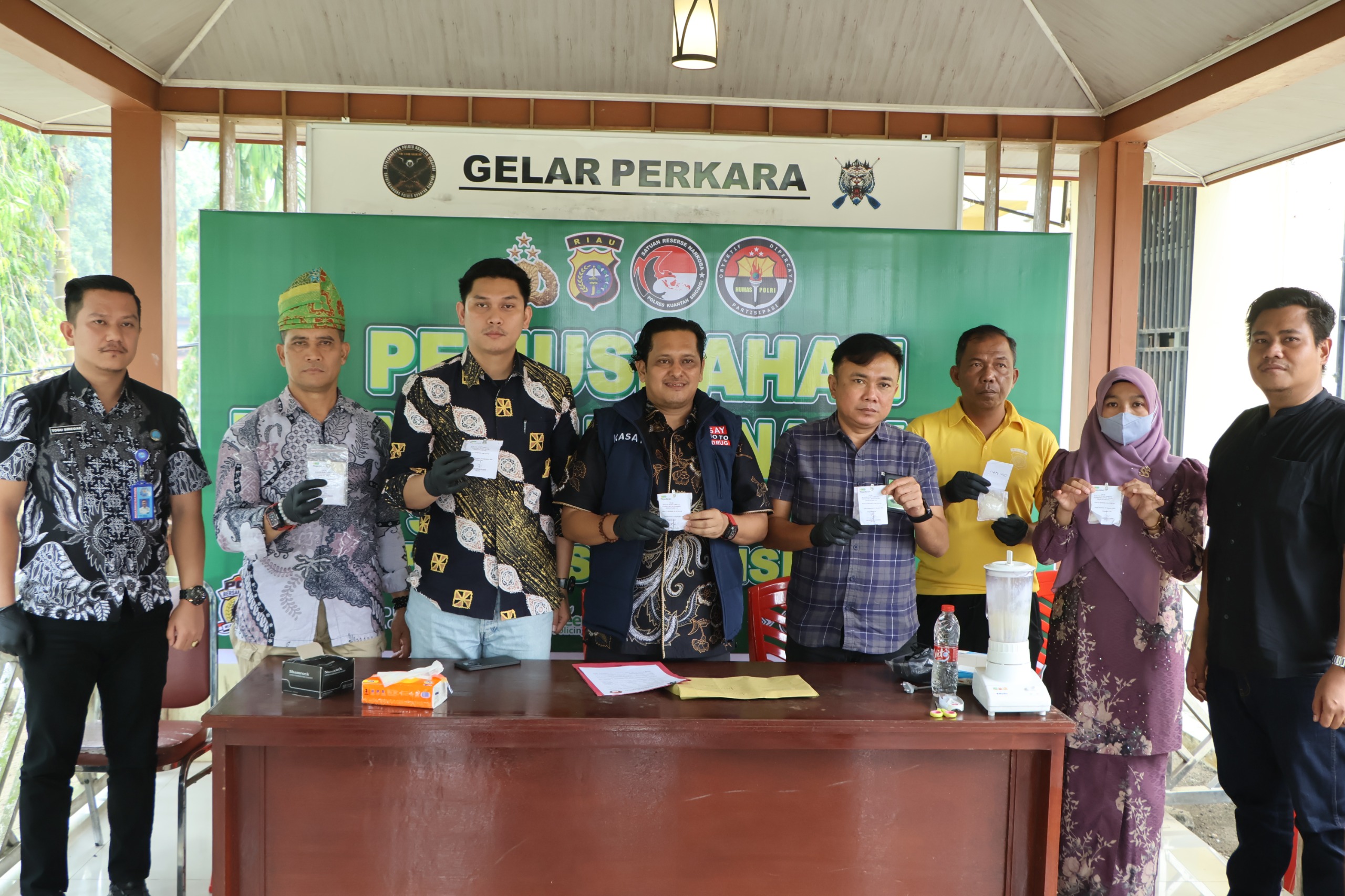 Polres Kuansing Musnahkan 161,51 Gram Sabu dari Enam Perkara Narkoba