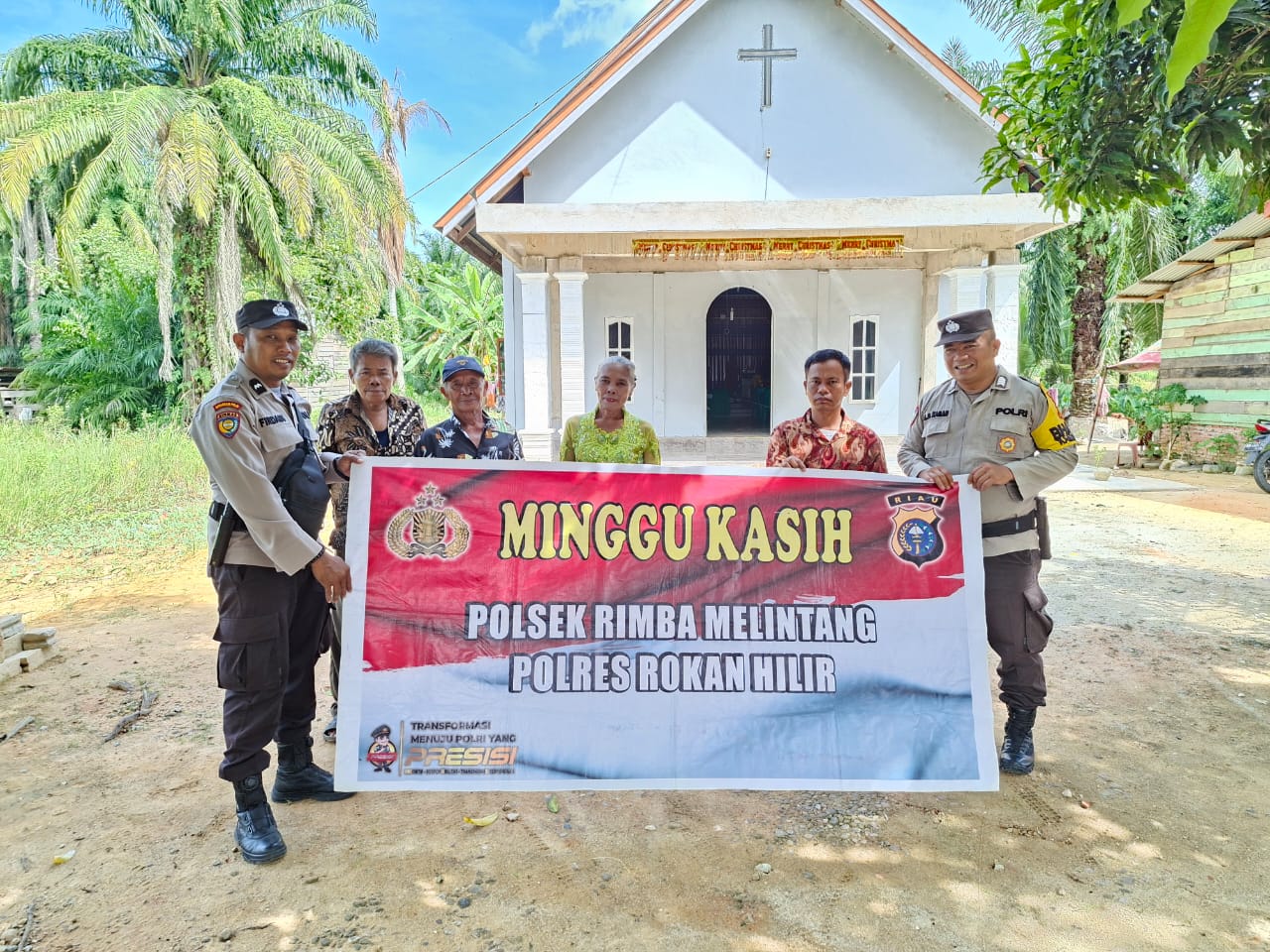 Minggu Kasih, Polsek Rimba Melintang Sampaikan Pesan Kamtibmas kepada Jemaat Gereja