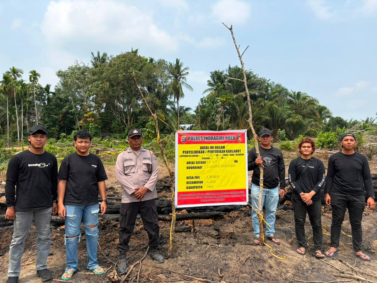 Niat Usir Nyamuk, Api Justru Membakar 1,5 Hektare Lahan Sawit di Inhu