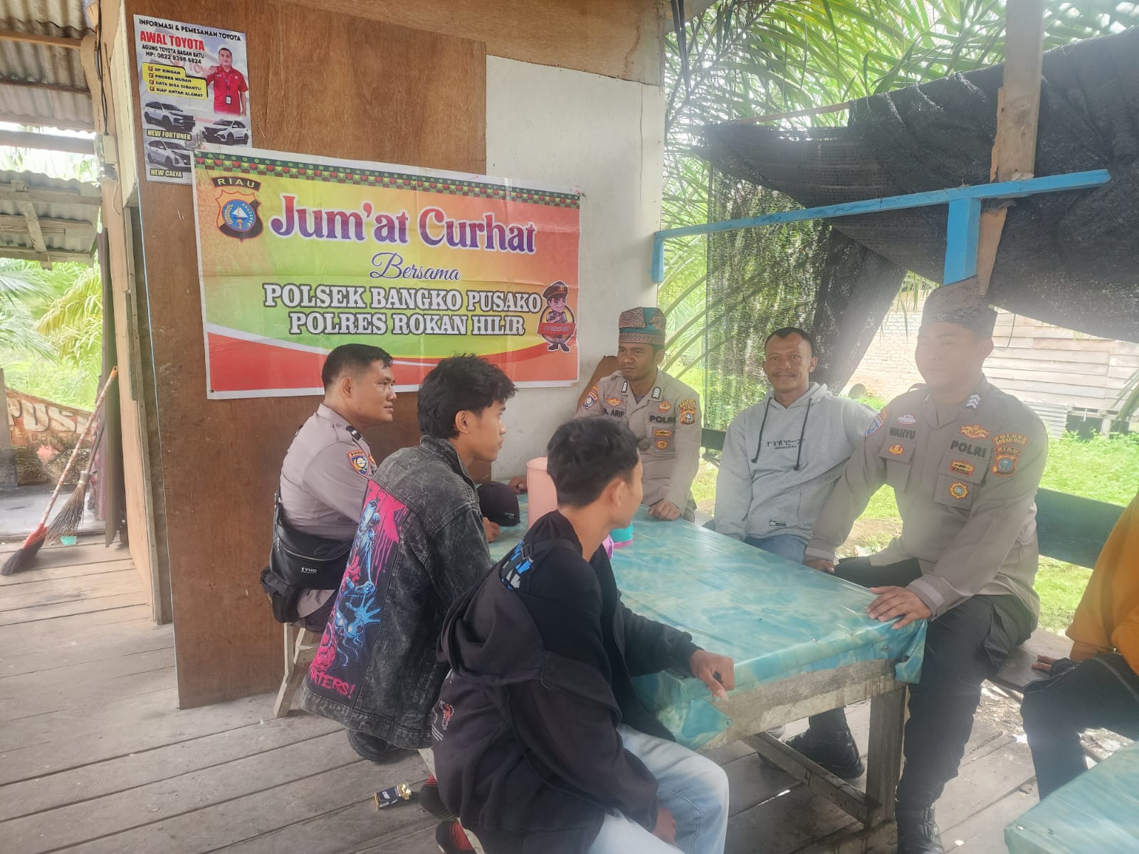 Serap Aspirasi Warga, Polsek Bangko Pusako Sampaikan Pesan Kamtibmas Lewat Jumat Curhat