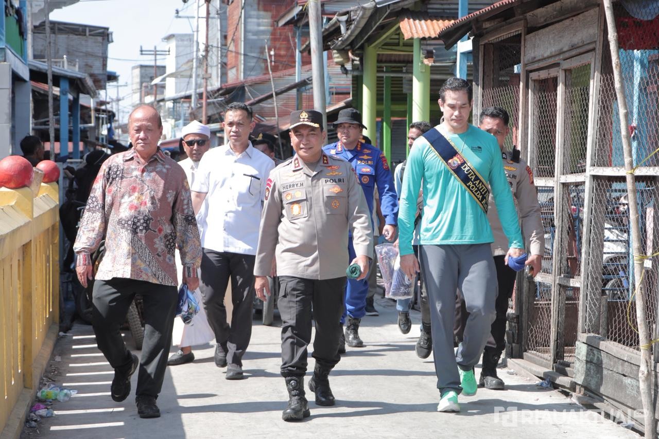 Pasca Konflik di Rohil, Kapolda Riau ke Panipahan Ajak Warga Perangi Narkoba