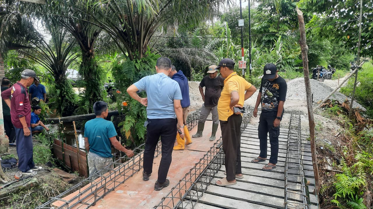 Jembatan di Kulim Mulai Dibangun, Warga: Terimakasih Kapolda Riau