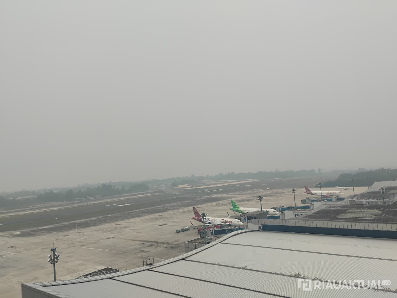 Penerbangan di Bandara SSK II Pekanbaru Hari Ini Tak Terganggu Kabut Asap