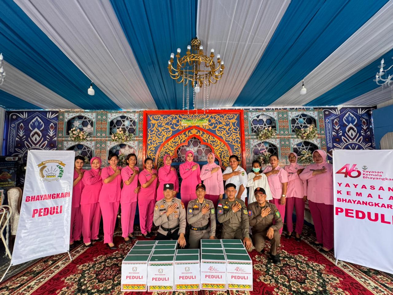 Mudik Aman, Kapolres Rohil Tinjau Pos Pengamanan Jalan Lintas Riau-Sumut