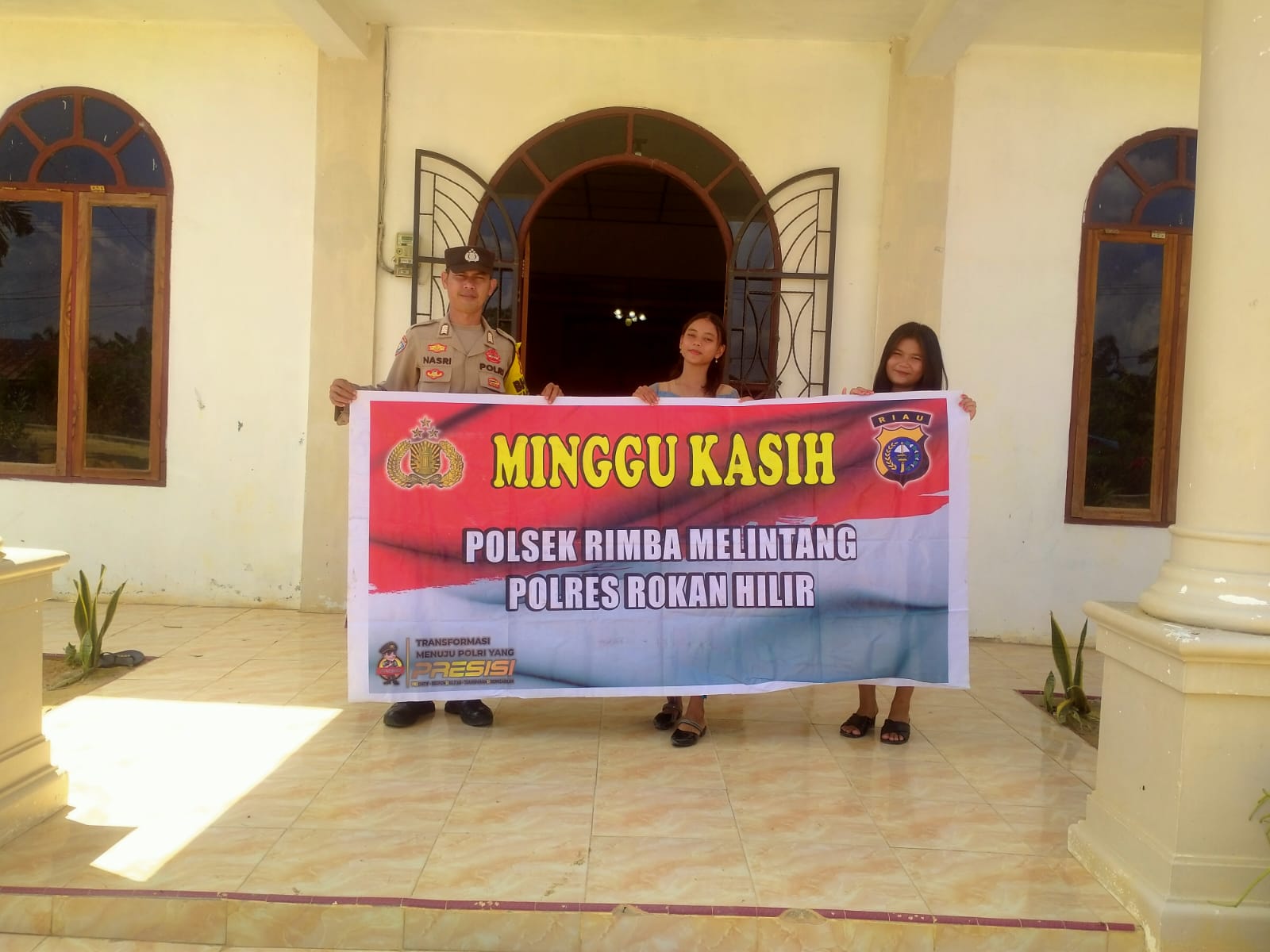 Polsek Rimba Melintang Minggu Kasih di GPDI Pematang Botam, Ingatkan Bahaya Narkoba hingga Curanmor