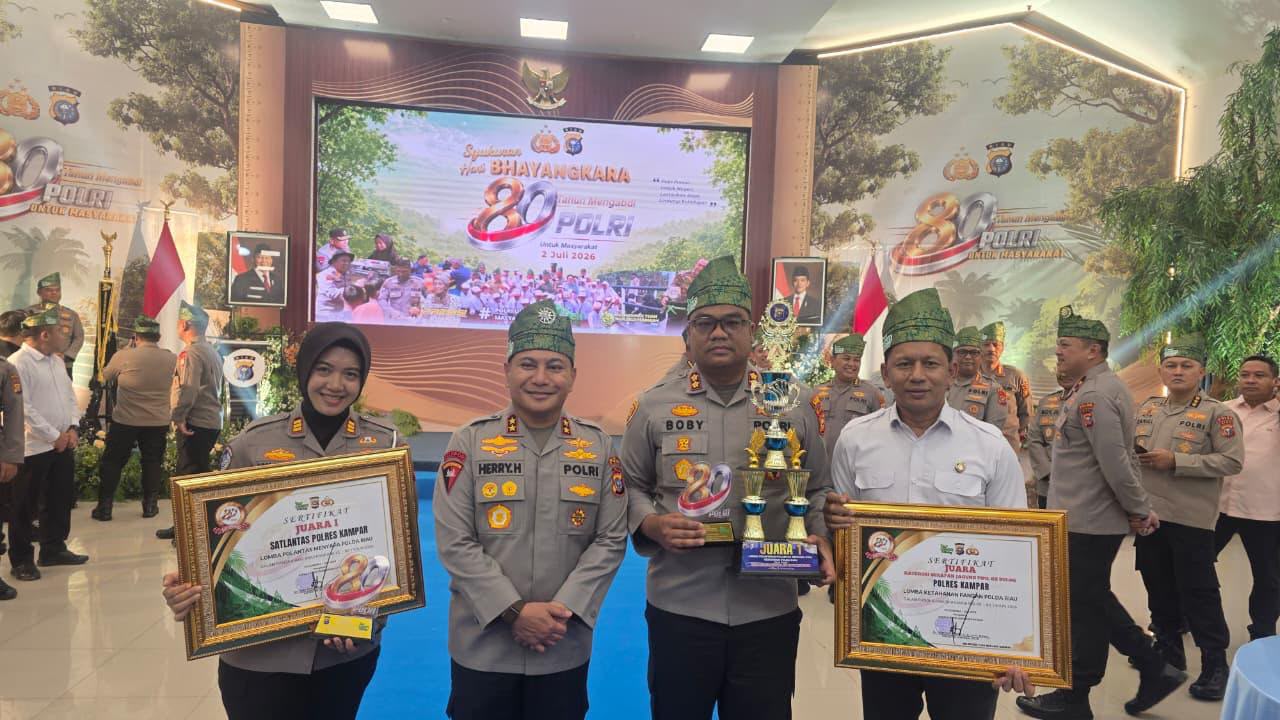 Polres Kampar Borong 3 Juara di Hari Bhayangkara ke-80 Polda Riau