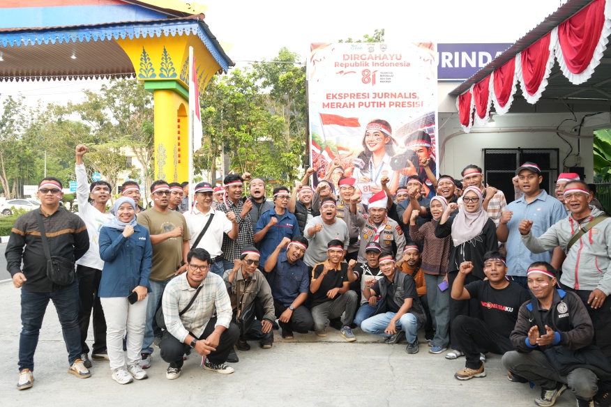 HUT RI ke-81, Dirbinmas Polda Riau Ajak Jurnalis Maknai Kemerdekaan Lewat Ekspresi Merah Putih