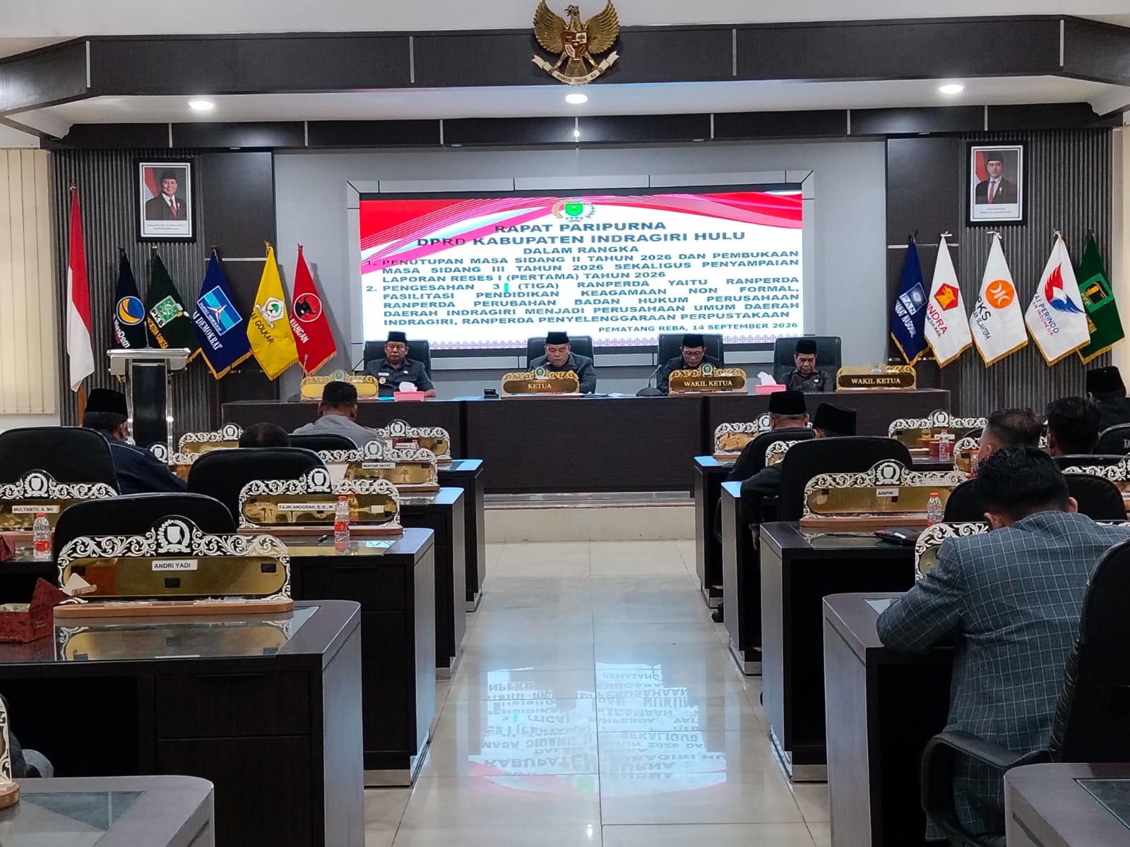 Sempat Gagal Quorum, DPRD Inhu Akhirnya Gelar Paripurna 3 Ranperda