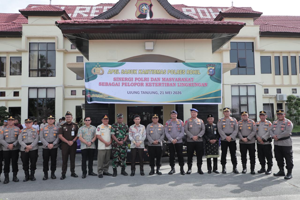 Perkuat Kolaborasi Polri dan Warga, Polres Rohil Gelar Apel Sabuk Kamtibmas 2026